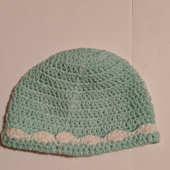 Grandma Made Crochet Sweater & Hat 0 -3 M Mint - Picture 7 of 8